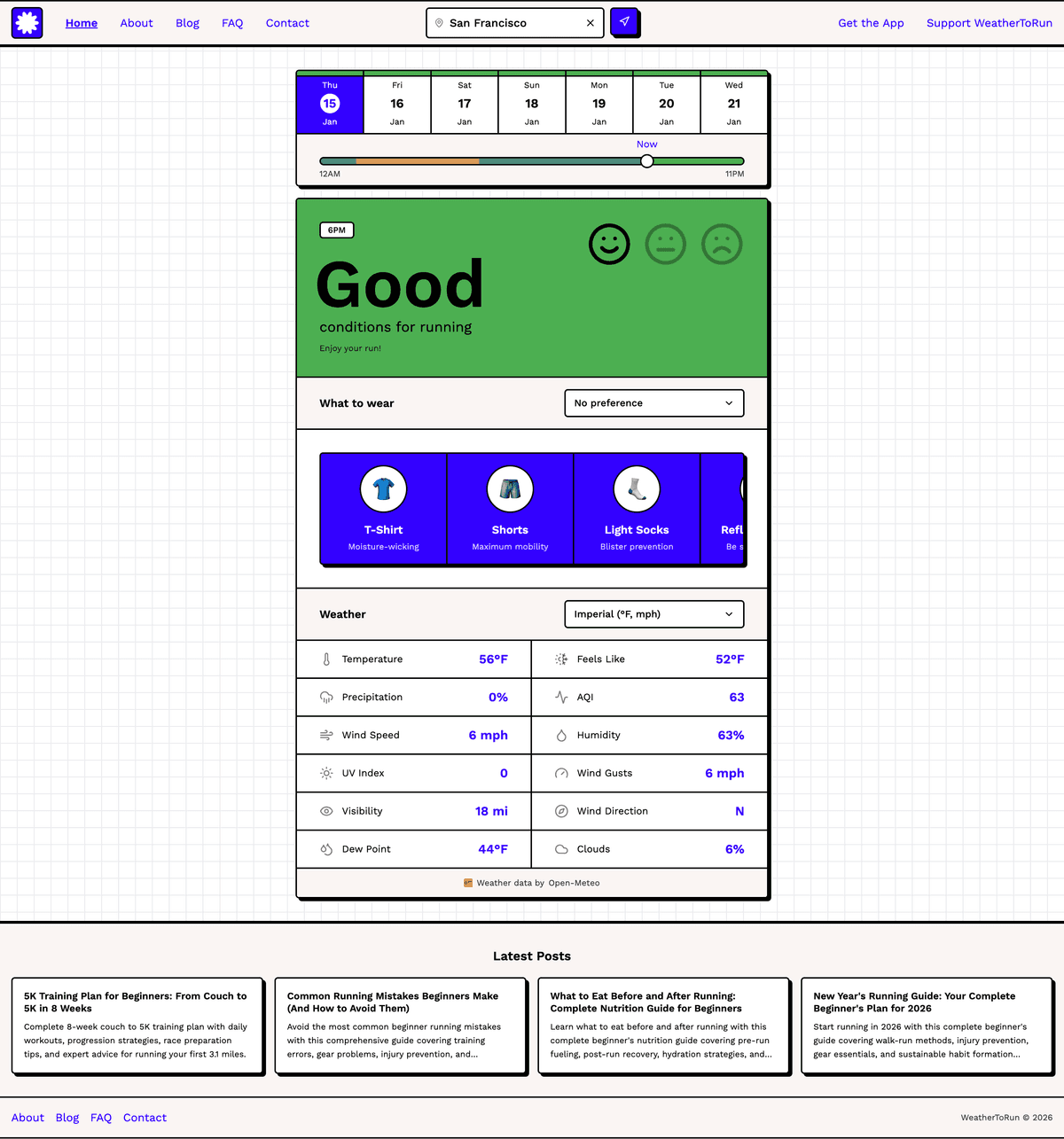 WeatherToRun screenshot